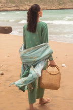 Cross Stitch Dhanak 3PC Suit with Printed Shawl – Winter 2025