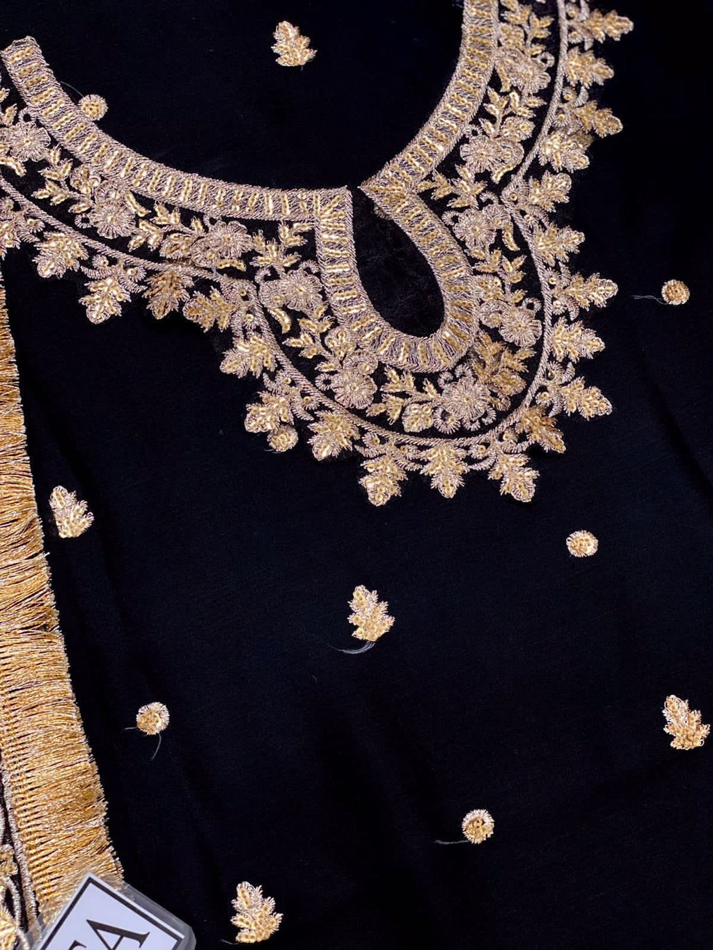 Asim Jofa chiffon embroidered 3-piece suit with silk trouser and heavy embroidered dupatta