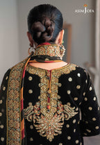Asim Jofa Zimmil Micro Velvet 9000 luxury embroidered 3pc suit with net dupatta and silk trouser – RS Royal Fashion.
