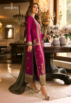 Asim Jofa 3154 luxury embroidered Dhanak 3pc suit with embroidered shawl – Winter 2025