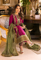 Asim Jofa 3154 luxury embroidered Dhanak 3pc suit with embroidered shawl – Winter 2025