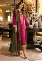 Asim Jofa 3154 luxury embroidered Dhanak 3pc suit with embroidered shawl – Winter 2025