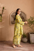 Lulusar Shamooz Silk unstitched 2PC dress with digital printed shirt & trouser – premium Shamooz silk fabric.