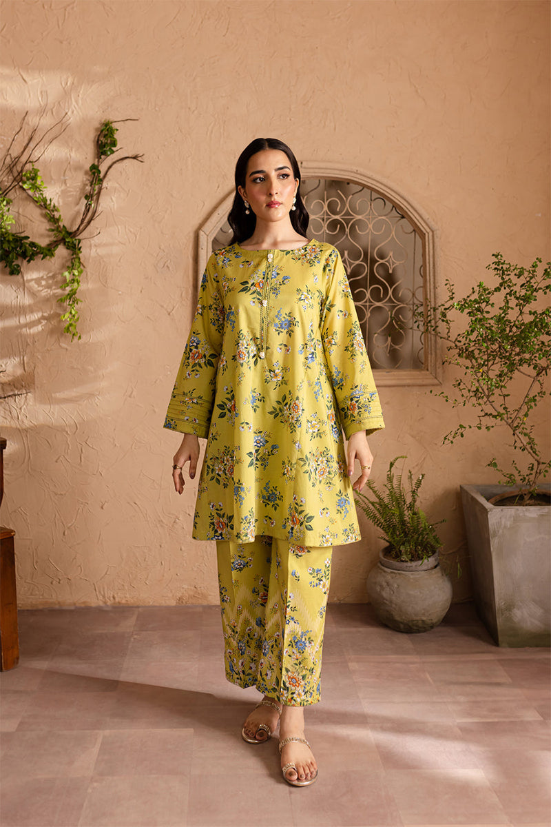 Lulusar Shamooz Silk unstitched 2PC dress with digital printed shirt & trouser – premium Shamooz silk fabric.
