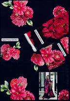 Lulusar Silk Collection 2025 – Digital Printed Shamooz Silk 3Pc Suit with shirt, trouser, and dupatta