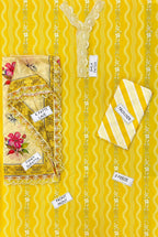 Coco by Zara Shahjahan 3PC unstitched silk suit with embroidered neck patch, digital print dupatta, and silk digital printed front, back & sleeves.