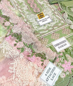 Crimson SEAFOAM Luxury Lawn 3pc embroidered suit with chikankari fabric, jacquard dupatta, and heavy embroidered cutwork details.