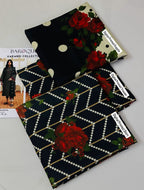 Baroque Bana Dori Karandi 2025 – Digital Printed Karandi 3Pc Suit with shirt, sleeves, trouser, and du