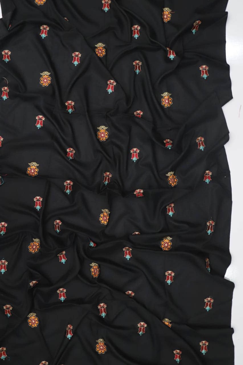 Bareeze unstitched Dhanak embroidered 3-piece suit with elegant embroidery and embroidered sh