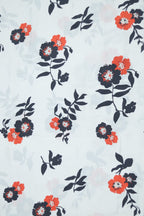 Lulusar Shamooz Silk 2PC unstitched digital printed dress with silk shirt, back, sleeves, and trouser