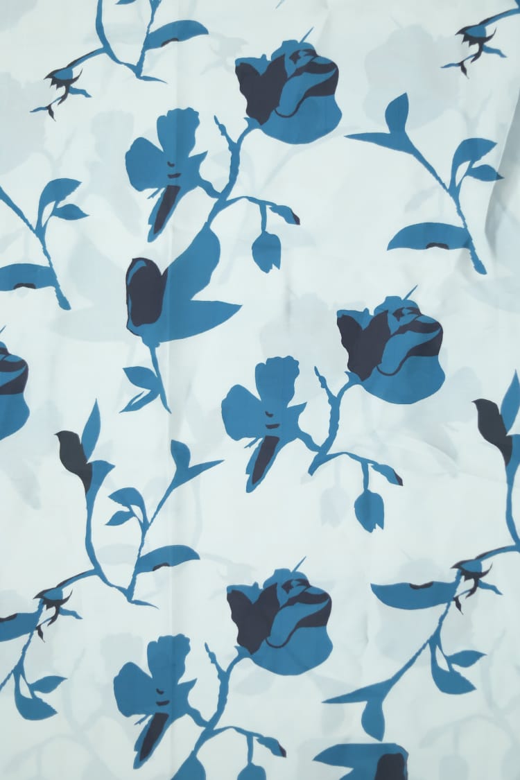 Lulusar Shamooz Silk 2PC unstitched digital printed dress with silk shirt, back, sleeves, and trouser