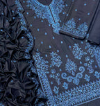 Asim Jofa 4166 luxury embroidered Dhanak 3pc suit with zari sequence shawl