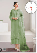 Baroque Chantelle D-1419 heavy handwork embroidered organza 3pc suit with silk trouser – RS Royal Fashion.
