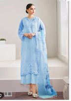 Baroque Chantelle D-1419 heavy handwork embroidered organza 3pc suit with silk trouser – RS Royal Fashion