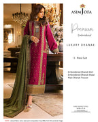 Asim Jofa 3154 luxury embroidered Dhanak 3pc suit with embroidered shawl – Winter 2025