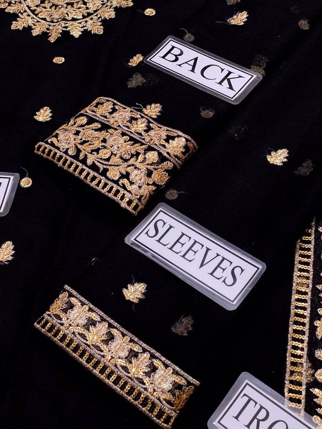 Asim Jofa chiffon embroidered 3-piece suit with silk trouser and heavy embroidered dupatta