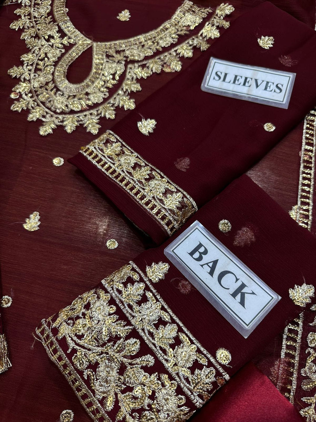 Asim Jofa chiffon embroidered 3-piece suit with silk trouser and heavy embroidered dupatta