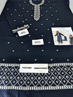 Zara Shahjahan Dhanak 3PC embroidered suit with wool shawl and dyed trouser – Winter 2025 collection.