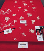 Coco by Zara Shahjahan Dhanak 2PC suit with embroidered front & sleeves, plain back, and plain trouser – Winter 2025.
