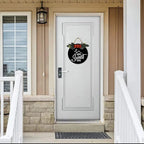 Welcome floral MDF wall hanging, 12 inch diameter, high-resolution waterproof digital print, simple and easy to hang.
