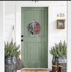 Welcome wooden wall hanging 12 inch waterproof digital print with wooden base and hook for easy hanging.