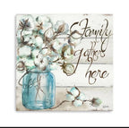 Welcome wooden wall hanging 12 inch waterproof digital print with wooden base and hook for easy hanging.