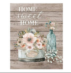 Welcome wooden wall hanging 12 inch waterproof digital print with wooden base and hook for easy hanging.
