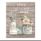 Welcome wooden wall hanging 12 inch waterproof digital print with wooden base and hook for easy hanging.