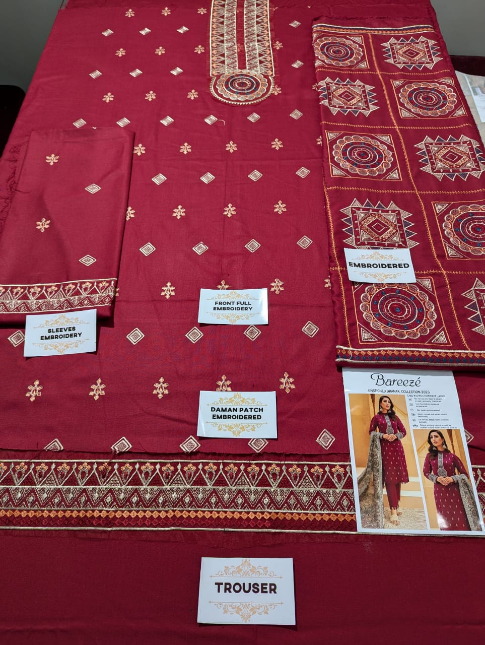 Bareeze Dhanak Embroidered 3Pc Suit | Premium Winter Collection