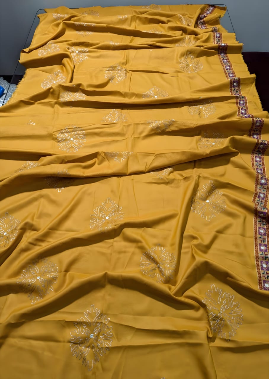 Bareeze Dhanak Embroidered 3-Piece Suit with Heavy Embroidery Shawl