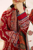 Maria B Airjet Dhanak embroidered 3PC suit with heavy embroidery and printed wool shawl – Winter 2025 Collection.