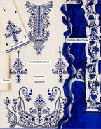 Maria B Airjet Dhanak embroidered 3PC suit with heavy embroidery and printed wool shawl – Winter 2025 Collection.