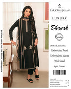 Zara Shahjahan Dhanak 3PC Embroidered Suit
