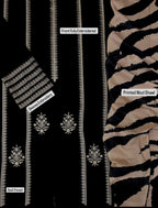 Zara Shahjahan Dhanak 3PC Embroidered Suit