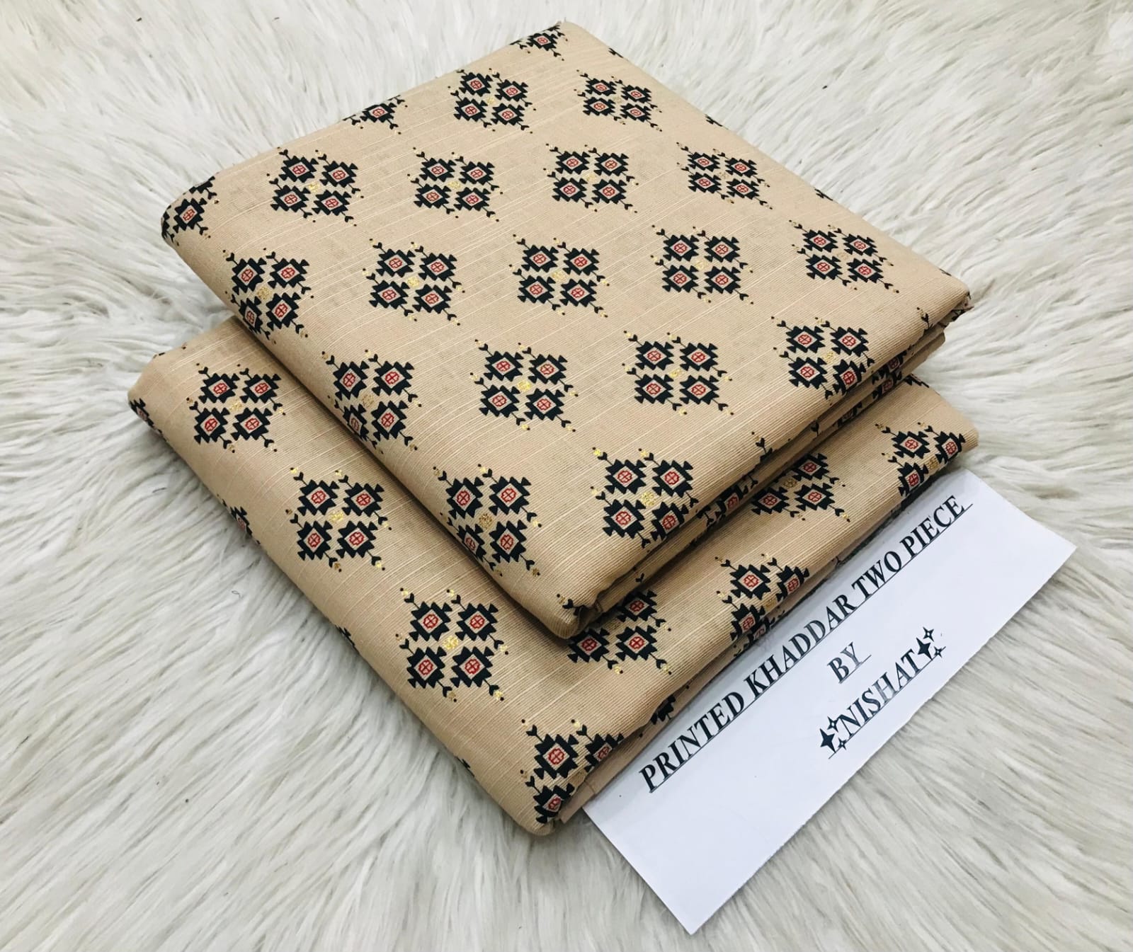 Nishat Khaddar 2PC suit with printed shirt and trouser – Winter 2025 Collection.
