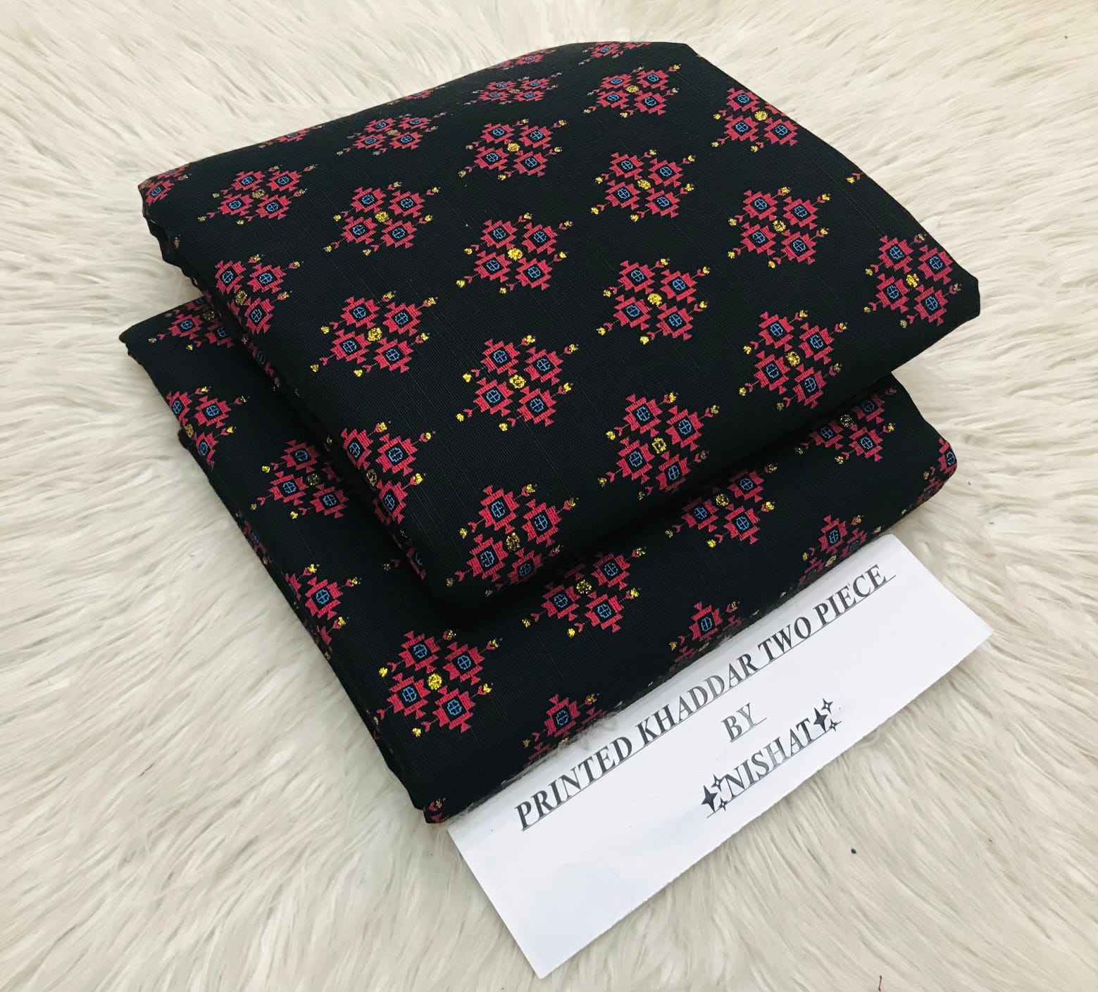 Nishat Khaddar 2PC suit with printed shirt and trouser – Winter 2025 Collection.