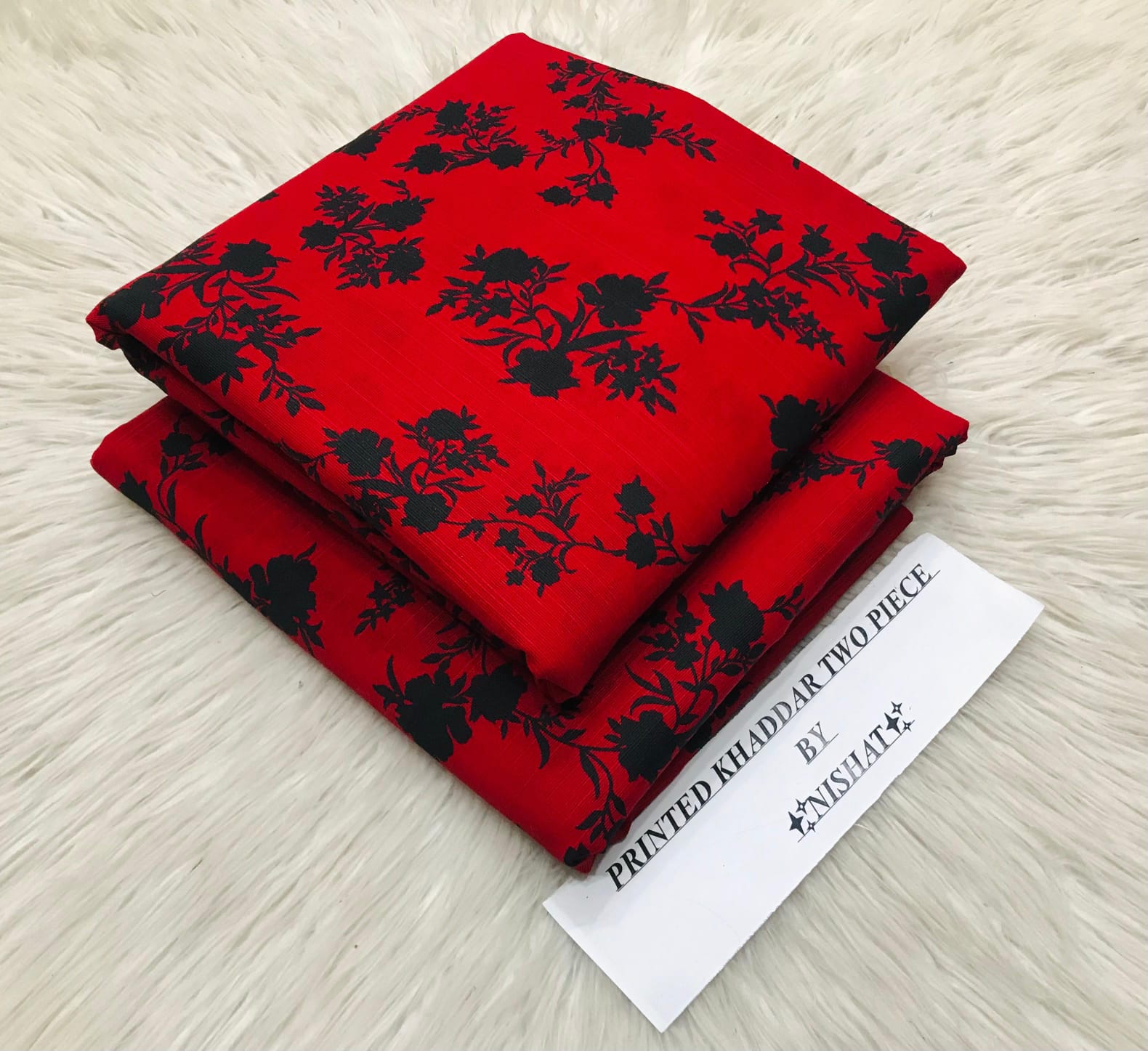 Nishat Khaddar 2PC suit with printed shirt and trouser – Winter 2025 Collection.
