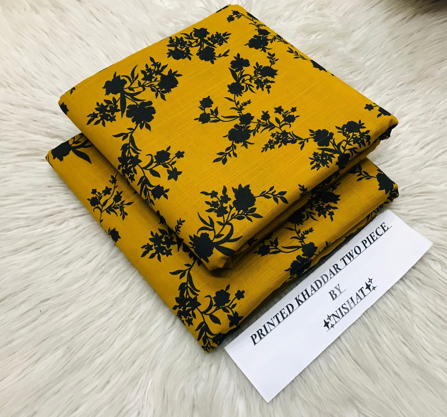 Nishat Khaddar 2PC suit with printed shirt and trouser – Winter 2025 Collection.
