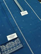 Zara Shahjahan Dhanak 2PC suit with embroidered sleeves, neck patch, plain back, and trouser with patches – Winter 2025.