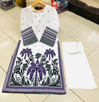 Co-Ord Set 2-Piece Suit in Swiss Lawn featuring digital printed long shirt and bell bottom trouser – trendy and stylish design