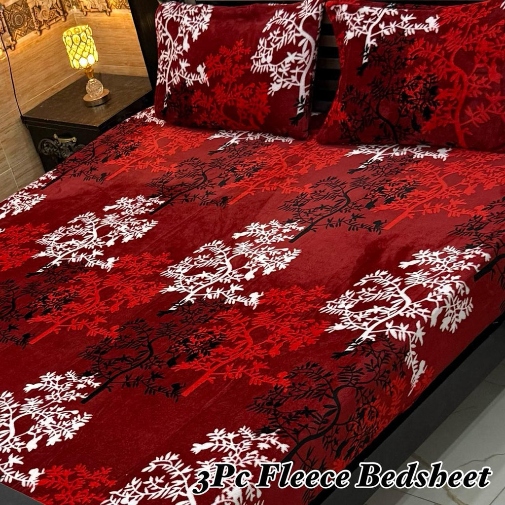 Cozy Floral Fleece Bedding Set