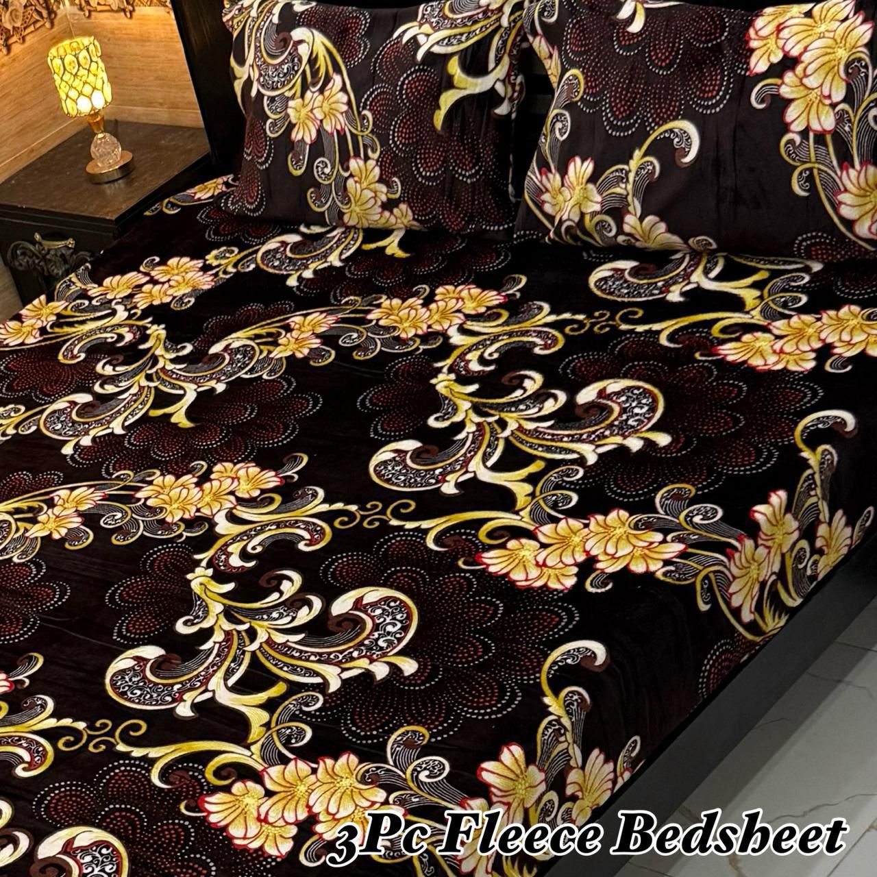 Cozy Floral Fleece Bedding Set