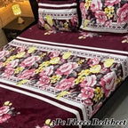Floral Fleece Bedding Set
3Pc Soft Fleece Bedsheet – King Size