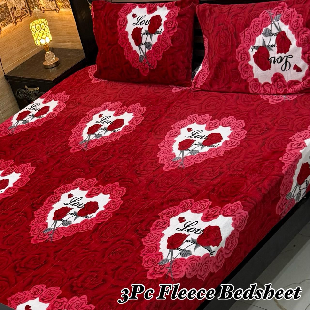 Cozy Floral Fleece Bedding Set