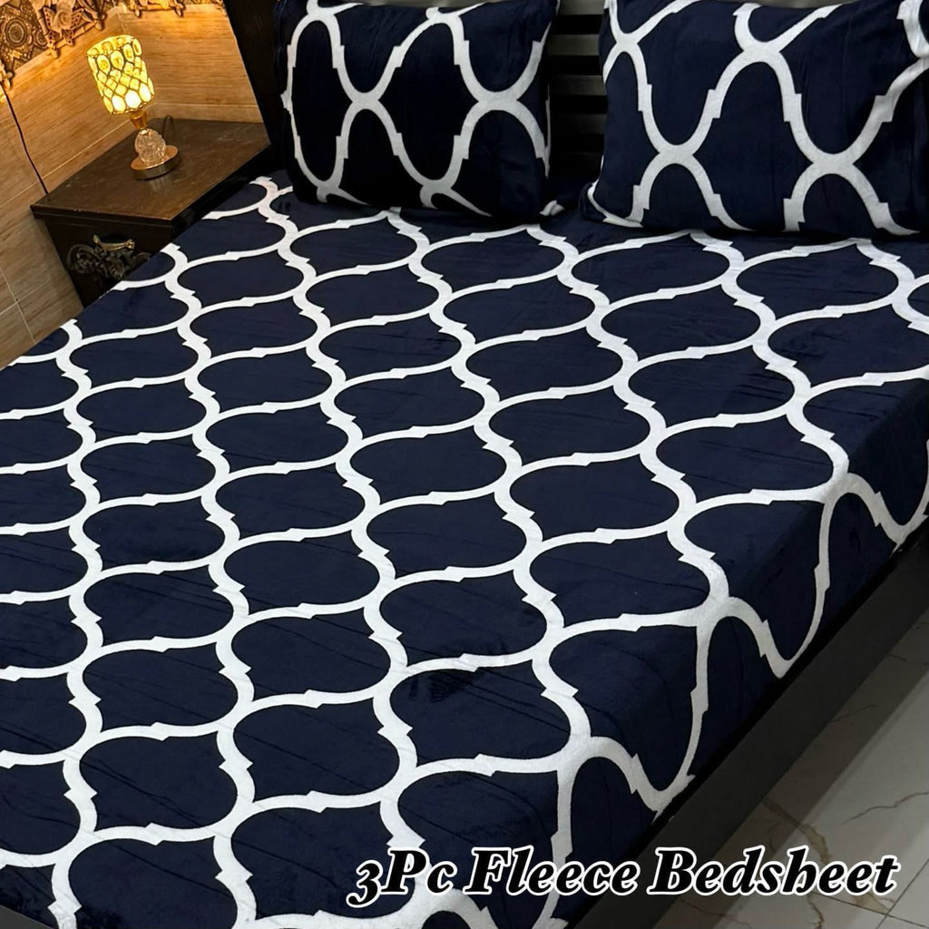 Cozy Checkered Fleece Bedsheet
3Pc Soft Fleece Bedsheet – King Size