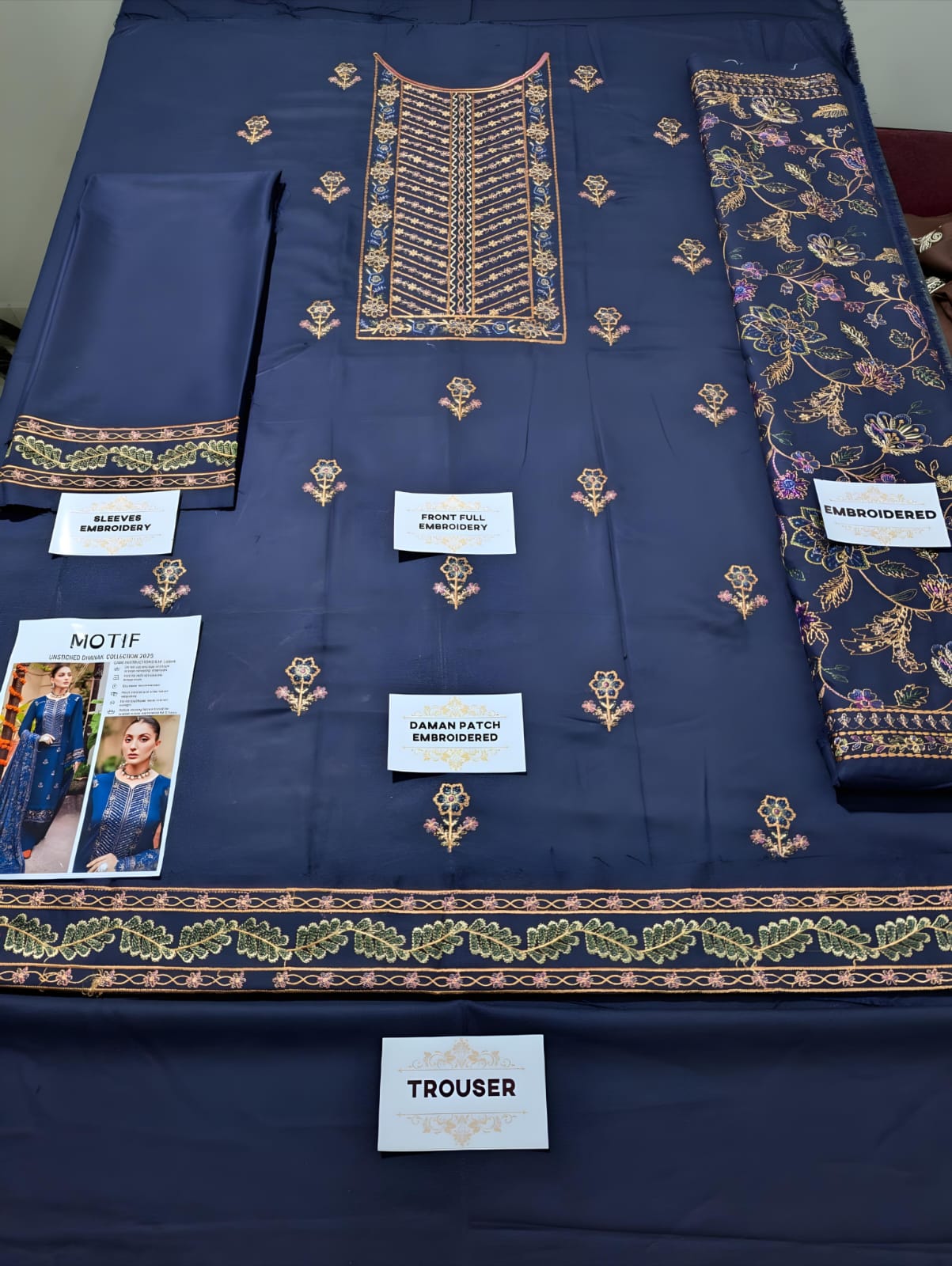 Motif Dhanak Embroidered 3PC | Premium Winter Collection