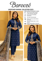 Bareeze Dhanak Embroidered 3Pc Suit | Premium Winter Collection