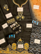 Elara Lava Silk Luxury 3Pc Unstitched Suit | Elegant Adda Work | ELARA Collection