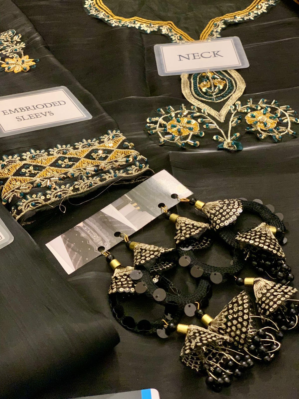 Elara Lava Silk Luxury 3Pc Unstitched Suit | Elegant Adda Work | ELARA Collection