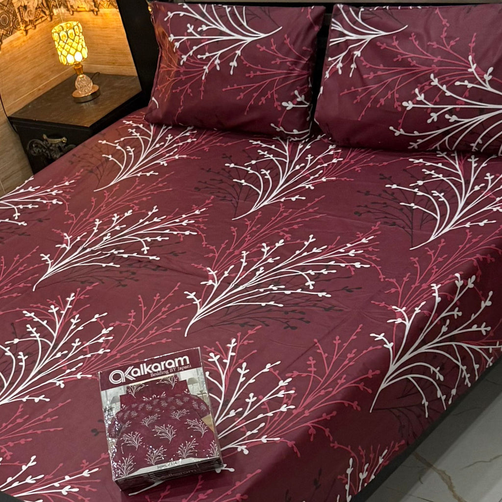 Gift Pack Bedsheet | Alkaram Cotton Mix | King Size 3Pc Set